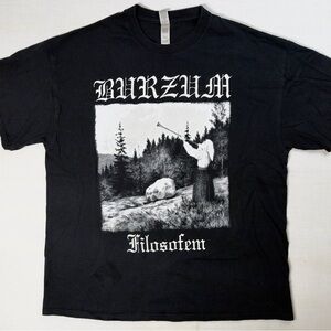 1Burzum Filosofem T-Shirt Black Metal Band 1996 Album Double Sided Mens Size XL
